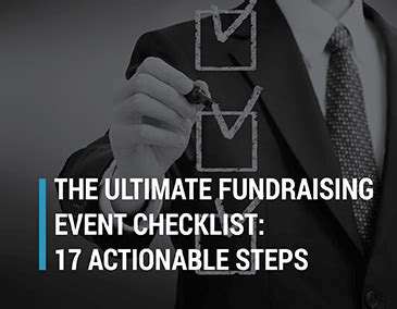 THE ULTIMATE FUNDRAISING EVENT CHECKLIST: 17 ACTIONABLE STEPS.
